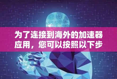 为了连接到海外的加速器应用，您可以按照以下步骤进行操作