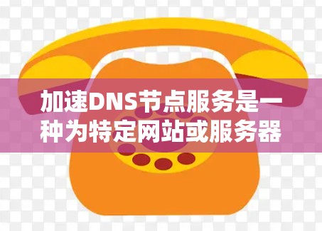 加速DNS节点服务是一种为特定网站或服务器优化DNS访问速度的技术，通过硬件加速和软件优化，提升网站的访问效率。以下是对加速DNS节点服务的详细说明