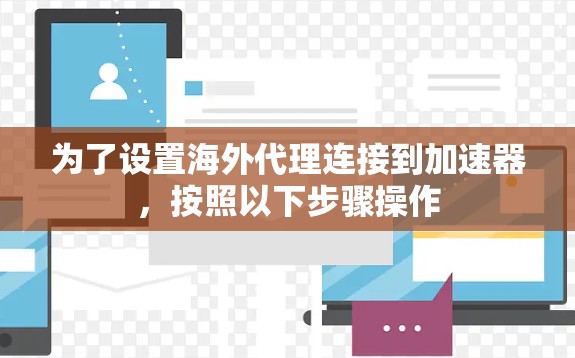 为了设置海外代理连接到加速器，按照以下步骤操作