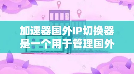 加速器国外IP切换器是一个用于管理国外IP地址的工具，旨在帮助用户高效地管理IP地址，包括转换、管理以及自动化操作。以下是对该加速器的详细分析和推荐
