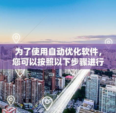 为了使用自动优化软件，您可以按照以下步骤进行