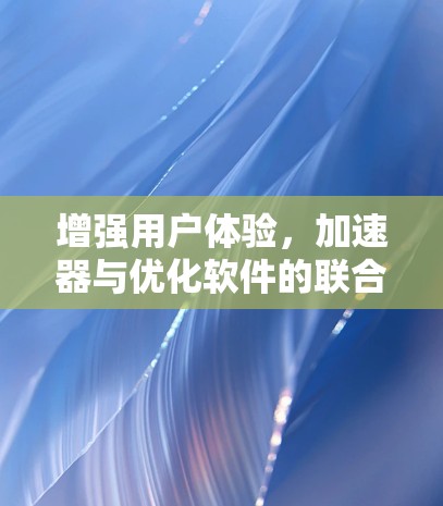 增强用户体验，加速器与优化软件的联合进化