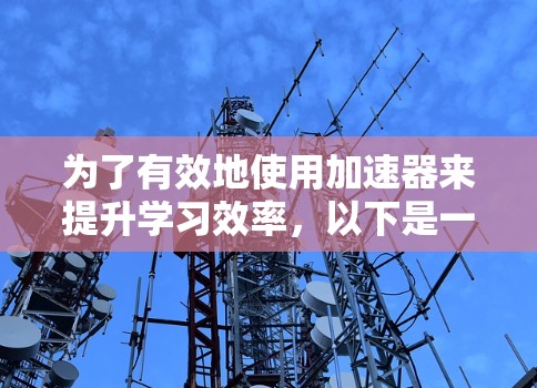 为了有效地使用加速器来提升学习效率，以下是一个有条理的步骤指南