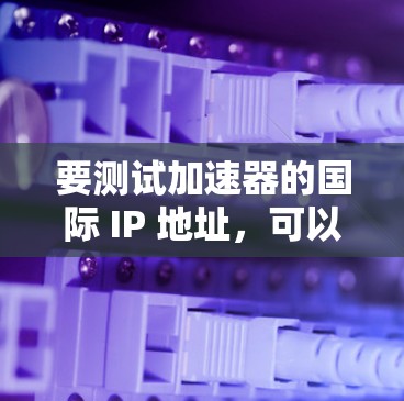要测试加速器的国际 IP 地址，可以按照以下步骤操作