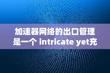 加速器网络的出口管理是一个 intricate yet充满挑战的过程，涉及多个关键步骤和工具。以下是对该领域的一些总结和建议