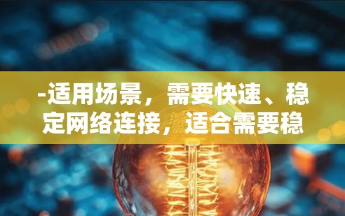 -适用场景，需要快速、稳定网络连接，适合需要稳定连接的用户