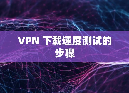 VPN 下载速度测试的步骤
