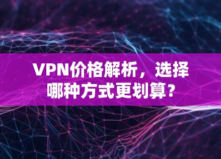 VPN价格解析，选择哪种方式更划算？