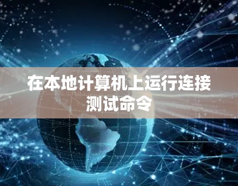 在本地计算机上运行连接测试命令