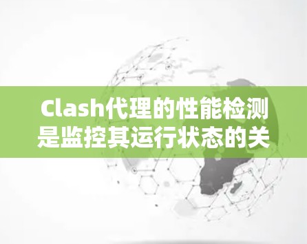 Clash代理的性能检测是监控其运行状态的关键工具，帮助优化资源使用和响应速度。以下是对性能检测的详细分析