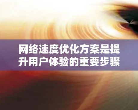 网络速度优化方案是提升用户体验的重要步骤,以下是详细的步骤指南 网络速度优化方案是提升用户体验的重要步骤,以下是详细的步骤指南