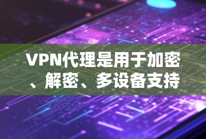 VPN代理是用于加密、解密、多设备支持、流量控制等功能的技术，其核心目的是保护用户的数据安全和隐私。以下是 VPN代理功能的详细分析