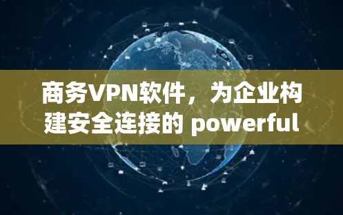 商务VPN软件，为企业构建安全连接的 powerful 解决方案
